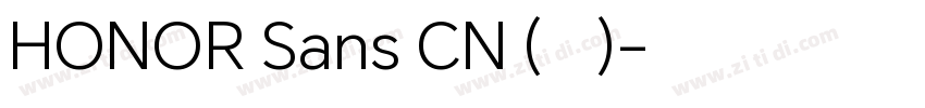 HONOR Sans CN (正文)字体转换